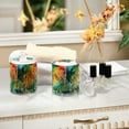 thumbnail image 4 of Yayeee 4 Pack Qtip Holder Bathroom Cotton Swab Canister with Lid Clear Dispenser Set, Colorful Plants, 4 of 6