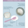 thumbnail image 4 of Bliss Travel Jars Set - 5 Piece Refillable Travel Size Containers with Lid and Spatula for Toiletries, Liquid, Creams, 4 of 7