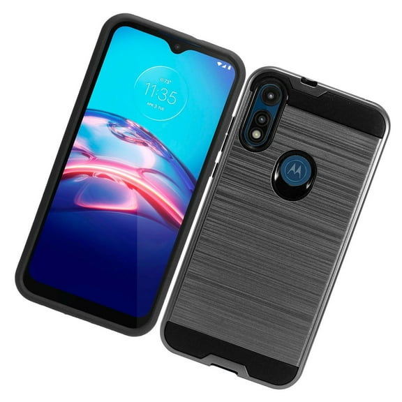 Case for Motorola Moto G Power 2022 (6.5") Brushed Texture Slim Hybrid Shockproof Dual Layer Hard PC & TPU Silicone Armor Rugged Protective Cover by Xcell - Gray