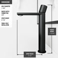 thumbnail image 6 of VIGO Gotham Single Handle Single-Hole Bathroom Vessel Faucet in Matte Black, 6 of 11