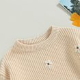 thumbnail image 5 of Baby Girl Boy Knit Sweater Long Sleeve Round Neck Sweatshirt Pullover Top Fall Winter Warm Clothes, 5 of 6