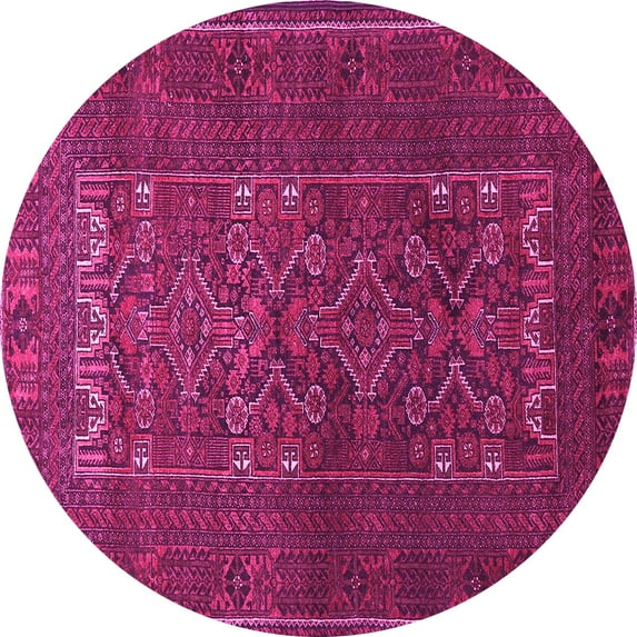 Ahgly Company Indoor Round Persian Pink Traditional Area Rugs, 6' Round