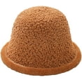 thumbnail image 6 of CoCopeaunts Reversible Bucket Hats Roll-up Brim Lamb Wool Fisherman Hat for Women Autumn Winter Fashionable Warm Basin Hat, 6 of 8