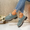 thumbnail image 4 of Wowcloth Woman's Loafers, Fashionable & Casual New Retro Suede Design, Round Toe with Lace-Up Closure, Chunky Heel and Platform Sole for Daily Wear and Leisure Activities, 4 of 5