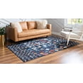 thumbnail image 3 of Rugs.com Morocco Collection Rug – 5' x 8' Navy Blue High-Pile Rug Perfect For Living Rooms, Large Dining Rooms, Open Floorplans, 3 of 9