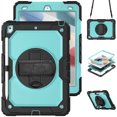 thumbnail image 1 of XYX For iPad 9th/8th/7th Generation 10.2 inch Case, 360 Rotating Shockproof Cover with Stand, Screen Protector, Shoulder Strap, Sky Blue PC, 1 of 7