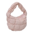 thumbnail image 1 of Bolso Ligero Mini Nube Plisado Bordado Acolchado Informal Y Versátil 8048 (Rosa), 1 of 9