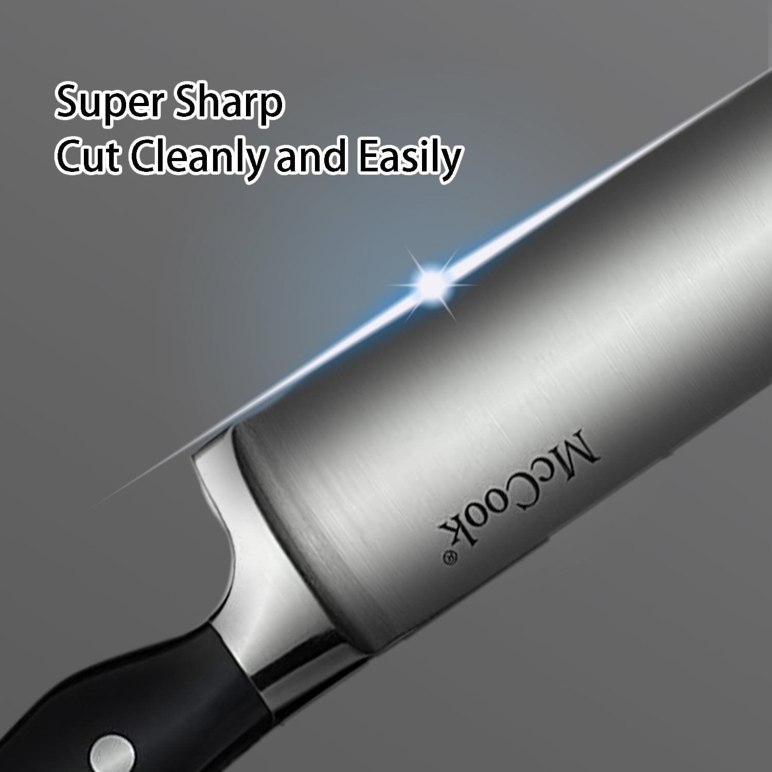 McCook® Knife Sets,German Stainless Steel Knife Block Sets with Built-in  Sharpener