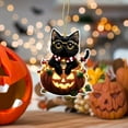 thumbnail image 3 of Acrylic Pumpkin Cat Keychain Halloween-Themed Car Or Backpack Charm Decorative Pendant Style A, 3 of 6