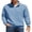 Light Blue, variant on COOFANDY Mens Quarter Zip Pullover Quilted Sweatshirt Knit Long Sleeve Mock Neck Sweater Polo with Pocket