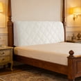 thumbnail image 4 of MTBLYS Headboard Protector Cover Diagonal Grid Design Elastic Stretchable 71 Inch Soft Padded Dustproof Bed Guard Bedroom Use, 4 of 6