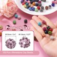thumbnail image 2 of 105 Pcs 10mm Rhinestone Clay Beads for Jewelry Making Clay Disco Ball Bead Bulk for Bracelet Necklace Earring Crafting DIY Decoration, Light Purple, 2 of 7