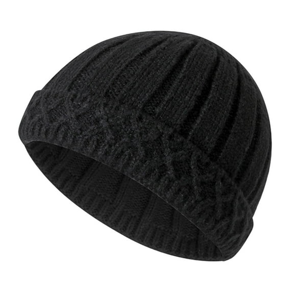 Womens Winter Hat Winter Beanie Winter Knit Hat With Foldable Brim Thickened Cap for Cold Weather Outdoor Activities Thermal Ear