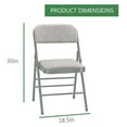 thumbnail image 2 of Pack of 4 (Fabric/Vinyl) Steel Frame Metal Foam Padded Folding Chairs (Black, Gray, White), 2 of 7