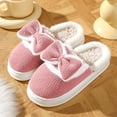 thumbnail image 2 of Taqqpue Slippers for Women Cute Soft and Comfortable Fuzzy Plush House Slipper Closed Heel Indoor Shoes for Big Kids, 2 of 9