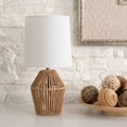 thumbnail image 4 of (2 pack) Mainstays 12.75 in 1-Light Bohemian Energy Efficient Natural Color Finish Table Lamps with White Striped Shades, 4 of 7