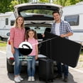 thumbnail image 5 of HaiCube 8 Foot Plastic Folding Table Portable Heavy Duty Rectangular Table with Carry Handle, Indoor Outdoor for Camping Picnic Party Dining, Black, 5 of 9