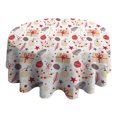 thumbnail image 4 of Christmas Round Tablecloth 70x70in(178x178cm) – Waterproof Polyester Table Cover with Full Print Design, Wrinkle Resistant & Washable for Kitchen Dining Party Decor, 4 of 6