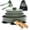 Green, variant on Kitchen Academy Removable Handle Induction Pots and Pans Set - 10 Piece Non-stick Cookware Sets, Black Granite Stackable RV Cookware for Camp