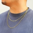 thumbnail image 5 of Nuragold 14K Real Yellow Gold Cuban Curb Link Chain Necklace 16"-30" (2mm-7.5mm) Italian Jewelry for Men & Women, 5 of 22