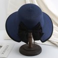 thumbnail image 1 of Sombrero de paja para niños, protector solar de verano, plegable, de ala grande, sombrero de pescador con borde abierto, cola de caballo, temperamento de moda, versión coreana, 1 of 6