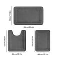 thumbnail image 3 of Tyidzon Bathroom Rugs Sets 3 Piece, Bath Mat Universal Soft Comfortable Water Absorption Non Slip Machine Washable Easy Dry Bathroom Mat, Gray, 3 of 8