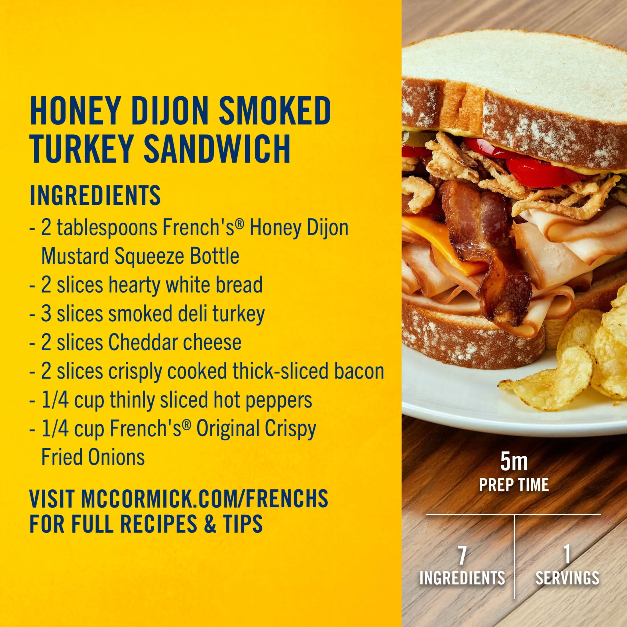 (4 pack) French's Kosher Honey Dijon Mustard Squeeze Bottle, 12.0 oz Bottle