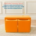 thumbnail image 3 of ECR4Kids Tri-Me Table and Cube Chair Play Set, Multipurpose Furniture, Orange, 3-Piece, 3 of 9