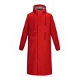 thumbnail image 4 of Dpytoraw Women's Long Raincoat Lightweight Hooded Raincoat With Elastic Hood And Drawstring Waist (with Pockets And Hood), 4 of 5