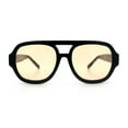 thumbnail image 6 of Iconic Classy Luxe Thick Metal Core Arm Racer Sunglasses Black - Beige, 6 of 8
