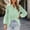 Green women v neck blouse a1, variant on Women V Neck Long Puff Sleeve Blouse, Loose Fit Casual Solid Top, Soft Flowy Shirt for Office Date Night Daily Wear, White 2XL
