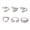 Silver, variant on Trendy Molten Metal Rings Pack Of 6 Sturdy Alloy Statement Pieces Stylish Finger Accessories For Any Occasion