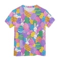 thumbnail image 5 of UngA Easter Shirts for Girls Graphic Tees for Kids Tops Bunny Short Sleeve T Shirts for Toddler Girls (Light Purple,10-11 Years), 5 of 6