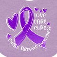 thumbnail image 4 of Inktastic Love, Care, Cure Cystic Fibrosis Awareness Purple Ribbon Boys or Girls Baby Bib, 4 of 4