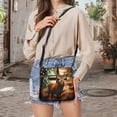 thumbnail image 5 of Kuiaobaty American Flag Print Crossbody Bag for Women, Deer Cross Print Portable Leather Hobo Handbag Crossbody, Medium Size Shoulder Purse with Adjustable Strap for Travel, 5 of 7