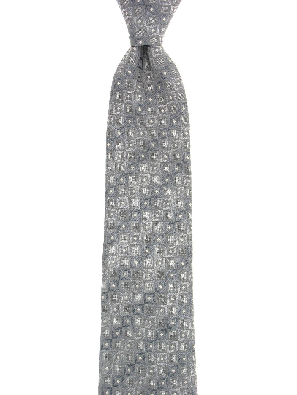 John Ashford Men's Gray Checked Tie