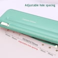 thumbnail image 4 of Paper Punch Puncher, Desktop Punch Puncher Accurate Strong Spacing Adjustable 6 Hole Green  for A4, 4 of 8