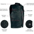 thumbnail image 5 of Dream Apparel Men's Leather Motorcycle Vest SOA Biker Club Vest For Riding, 5 of 8