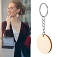 thumbnail image 5 of 50 Pcs Wooden Keychain Keychains Key Rings DIY Making Keychain Wooden Key Chains Wood Circle Key Chain, 5 of 6