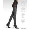 thumbnail image 6 of MeMoi Women's Dark Denim Wash Opaque Tights - Womens - Female (Medium/Large, Black Denim), 6 of 7
