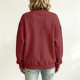 thumbnail image 4 of Womens Crewneck Pullover Tops Long Sleeve Solid Color Lightweight Casual Sweatshirts, 4 of 6