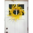 thumbnail image 2 of 22" Yellow Forsythia Wreath, 2 of 5