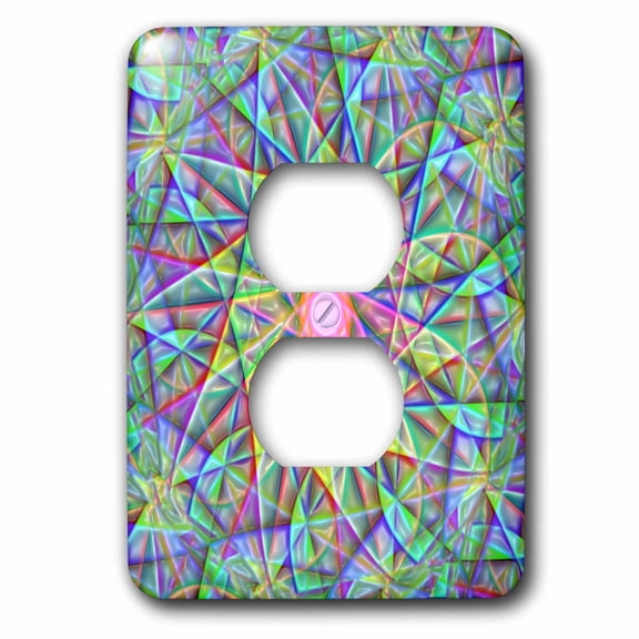 3dRose, Digital Abstract 4 by Angelandspot, 2 plug outlet cover