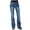 Light Blue, variant on Homenesgenics Summer Womens Pants Women Mid Waisted Denim Jeans Embroidery Stretch Button Straight Full Length Pants Jeans Gifts for Women