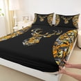 thumbnail image 3 of Manfei Camo Hunting Twin Sheet Sets,Rustic Western Farmhouse Twin Fitted Sheet,Jungle Wildlife Deer Flat Sheet For Boys,Microfiber Bedroom Decor,3pcs, 3 of 7