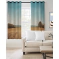 thumbnail image 2 of Vintage Turquoise Sky Blackout Curtains for Bedroom Living Room Darkening Curtains 54 Inch Long Rustic Golden Fields Landscape Short Curtain for Small Window Treatment Grommet Drapes 52"x54"x2, 2 of 9