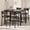 Black, variant on Kicctian 5-Piece Counter Height Dining Set for 4, Space-Saving Furniture, 4 Upholstered Bar Chairs with Footrest & Backrest,Table & Chairs for Small Dining Room,Black