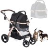 HPZ 2nd Generation Pet Rover Prime 3-in-1 Luxury Travel Carrier, Car Seat, Stroller, Black