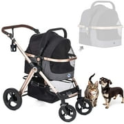 HPZ 2nd Generation Pet Rover Prime 3-in-1 Luxury Travel Carrier, Car Seat, Stroller, Black