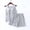 A Gray, variant on Women's Crew Neck Sleeveless Pajama Set with Built-In Bra Pads Loose Breathable Fit Short Shorts Soft Modal Cotton Polyester Blend for Hot Weather Sleep Lounging